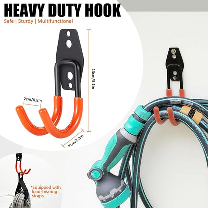 Heavy-Duty Garage Hooks -2 Pack Type U- Anti-Slip Coated Wall-Mounted Hooks - Image 2