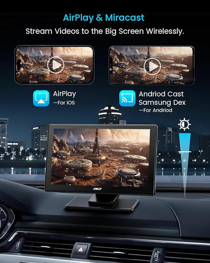 IK5 9" Wireless Apple CarPlay & Android Auto Screen, Portable Car Stereo - Image 7
