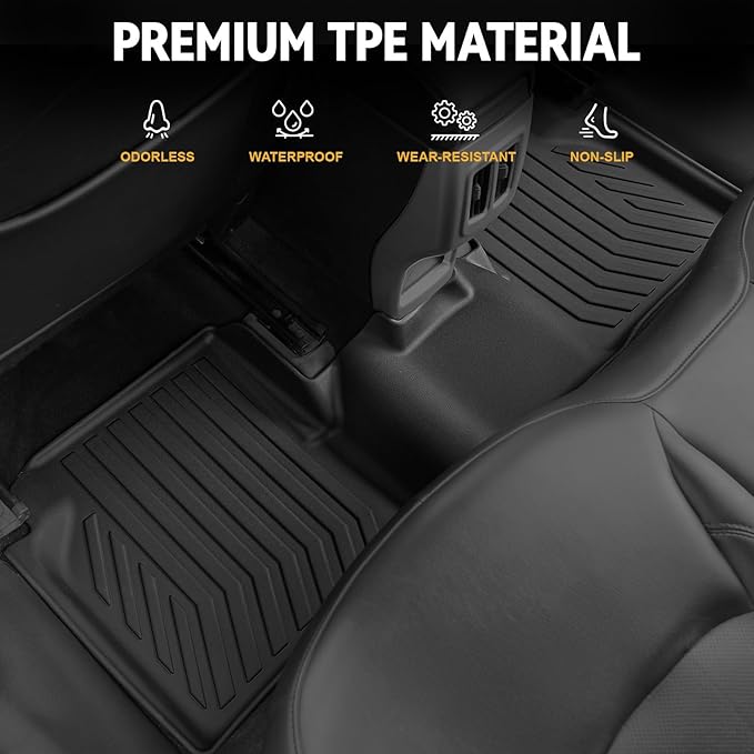Floor Mats Set for 2017-2025 Jeep Compass Accessories, Full Coverage All - Image 3