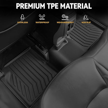 Floor Mats Set for 2017-2025 Jeep Compass Accessories, Full Coverage All - Image 3