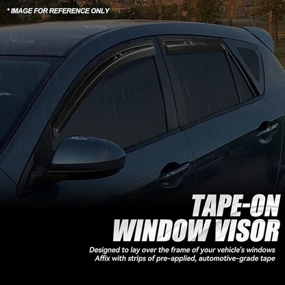 Auto Dynasty 4Pcs Carbon Fiber Pattern Window Visors Compatible - Image 3