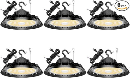 6Pack LED High Bay Lights, 200W UFO High Bay LED Shop Lights, 30000LM by BBESTLED
