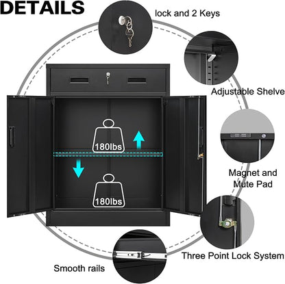 Metal Storage Cabinet, Locking Cabinet - Image 4