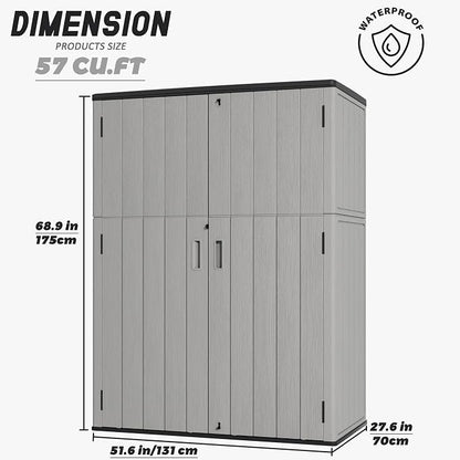 Plastic Outdoor Storage Cabinets, Vertical Sheds&Outdoor Storage - Image 4