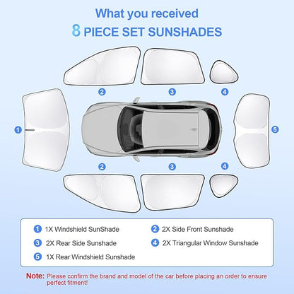 8pcs Car Window Shades for Mazda CX-5 2013-2016 Accessories, Windshield Side - Image 7