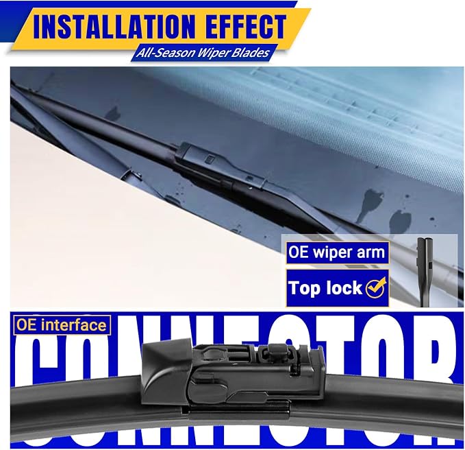 3 wipers Replacement for 2019-2023 Subaru Ascent, Windshield Wiper Blades - Image 3