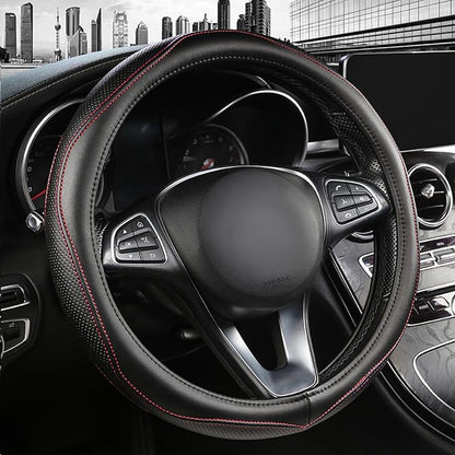 High-Grade Real Cowhide Steering Wheel Cover by PJBTVZ