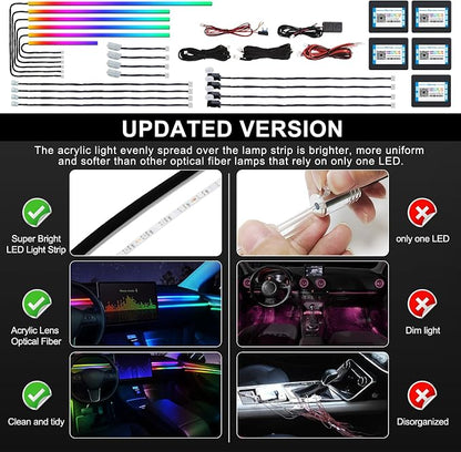 Dreamcolor Acrylic Interior Car LED Strip Light - Image 5