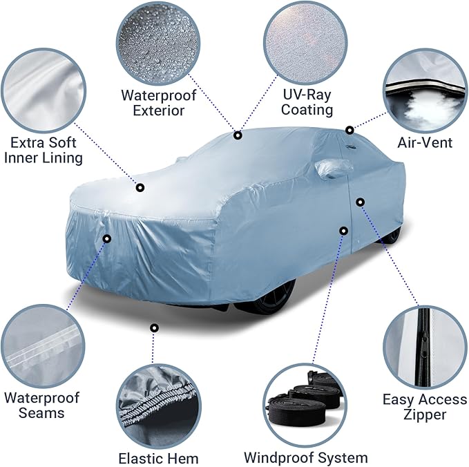 iCarCover Custom Car Cover for Lexus SC Convertible SC430, Waterproof All - Image 4