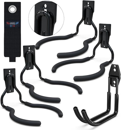 3-H Weed Eater Hanger 4 Pack, 1 Garden Hose Holder, 1 Extension Strap, Utility by 3-H