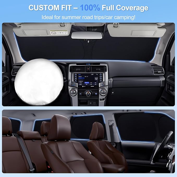 8pcs Car Window Shades for Nissan Pathfinder2022-2025 Accessories, Windshield - Image 5