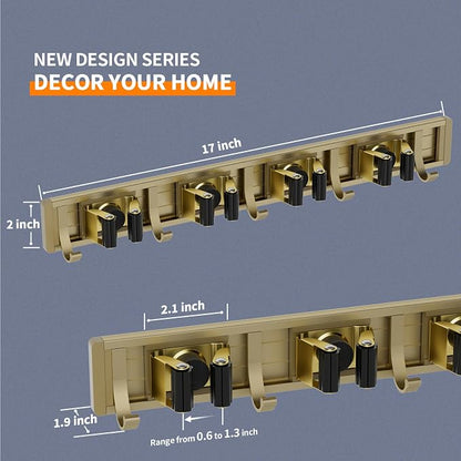 Broom Holder Wall Mount Mop and Broom Hanger Wall Mounted Garage Storage Rack - Image 6