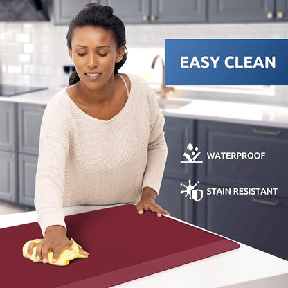 KitchenClouds Kitchen Mat Cushioned Anti Fatigue Rug 17.3"x28" Waterproof Non - Image 3