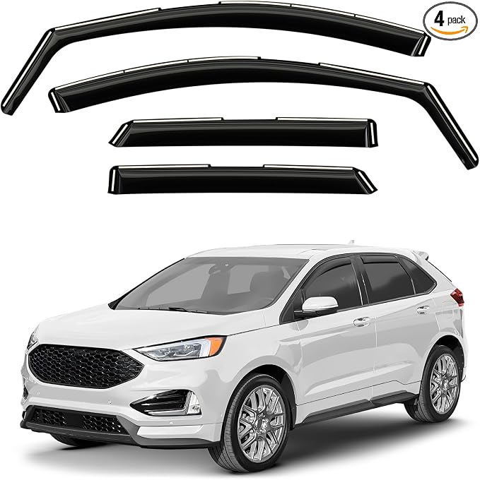 Window Deflectors Smoke Tinted in-Channel Side Window Vent Visor Deflectors by Unknown