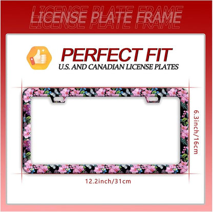 Cherry Blossom Butterfly License Plate Frame Funny License Plate Frames - Image 7