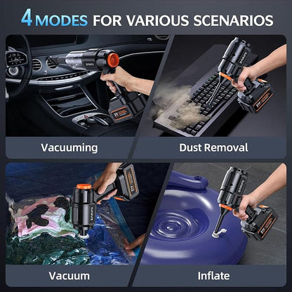 Car Vacuum Portable Cordless, 000Pa High Power Dust Buster, 6-in-1 Handheld - Image 4