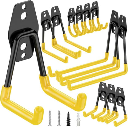TICONN 12 Pack Heavy Duty Garage Hooks, Steel Utility Wall Storage Hooks by TICONN
