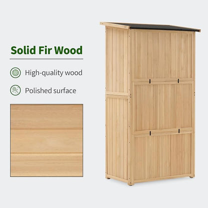 MCombo Outdoor Storage Cabinet, Wooden Storage Shed - Image 7