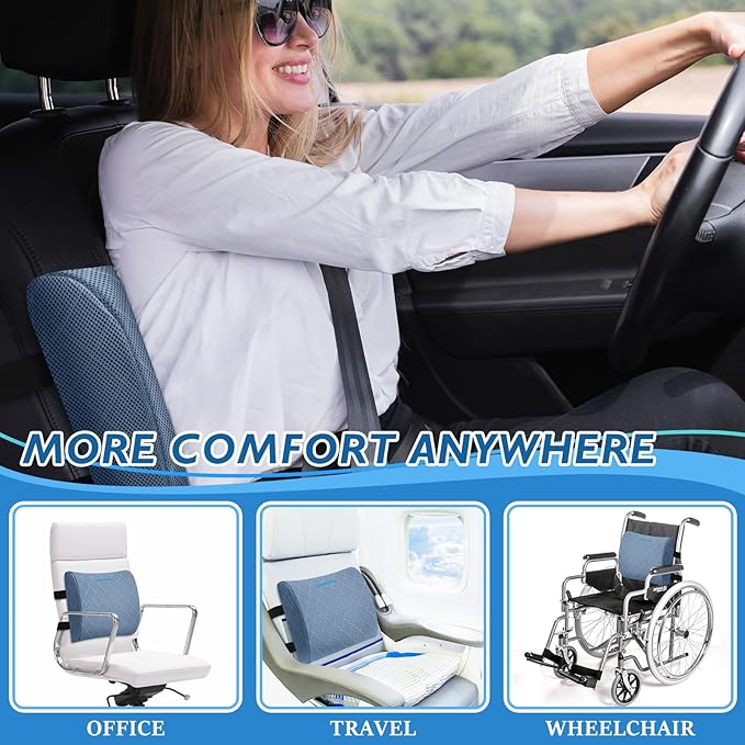 Lumbar Support Pillow for Office Chair Back Support Lumbar Pillow for Car - Image 6