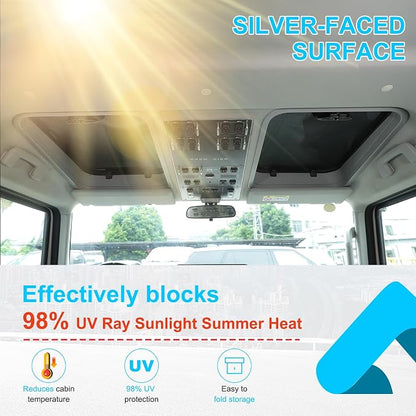 Compatible with INEOS Grenadier 2020-2024 Car Sunroof Sun Shade, Foldable - Image 4