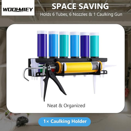 Caulking Tool Holder, Caulking Tool Storage Rack, Wall Mounted Caulk Tube - Image 6