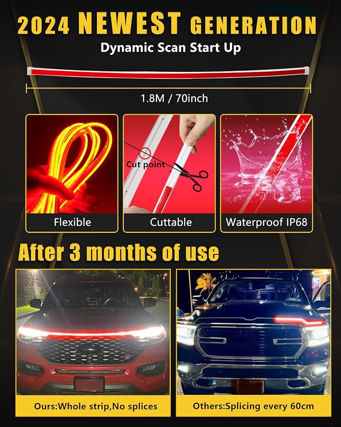 YM E-Bright Led Hood Light Strip Exterior Led Strip Lights - Image 2