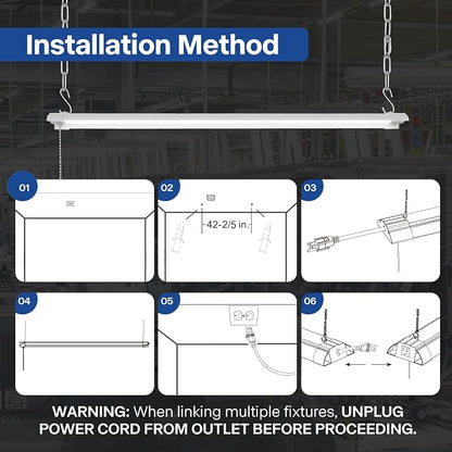 4-Pack 4ft Linkable Led Shop Light, Plug in Garage Lighting - Image 6