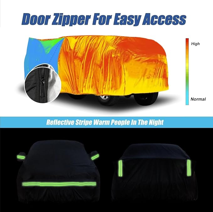 Waterproof Car Covers for 2021-2024 Ford Bronco 2 Door 210T Custom Outdoor - Image 6