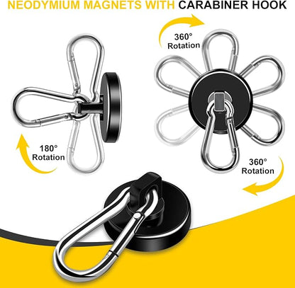 DIYMAG Black Magnetic Hooks, 110LBS Strong Heavy Duty Neodymium Magnet Hooks - Image 5