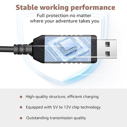 USB to DC3.5 Radar Detector Power Cable, USB C 5V-12V Power Cord Compatible - Image 5