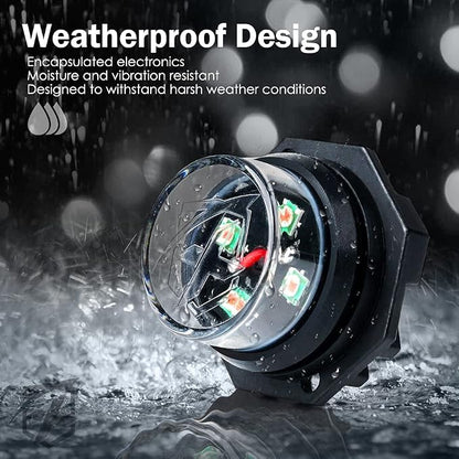 Xprite White Red LED Hideaway Strobe Lights Kit, 20 Flashing Patterns w/Control - Image 3