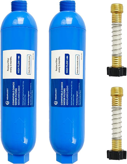 Hourleey 2 Pack RV Inline Water Filter by Hourleey