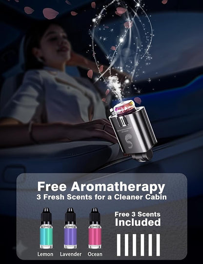 Retractable Car Charger USB C Fast Charging 120W, Car Accessories Cigarette - Image 4