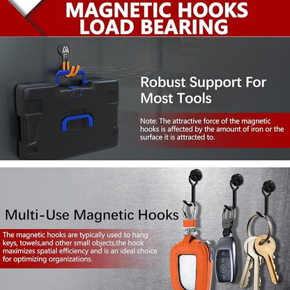 3-H Heavy Duty Magnet Garage Hooks 2 Pack, J Shape Strong Magnetic Hooks - Image 5