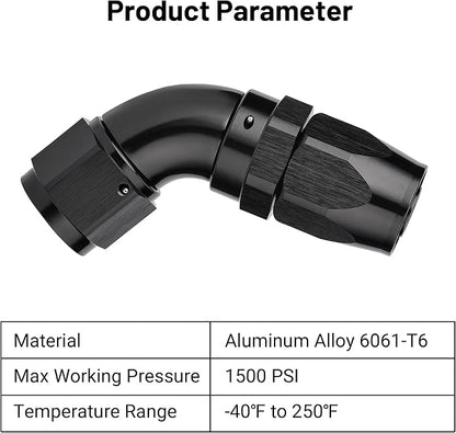 EVIL ENERGY 10AN 60 Degree One Piece Full Flow Hose End Fitting Swivel - Image 3
