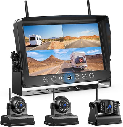 Fookoo 1080P 9" Magnetic Wireless Backup Camera, HD 9" IPS Monitor, by FOOKOO
