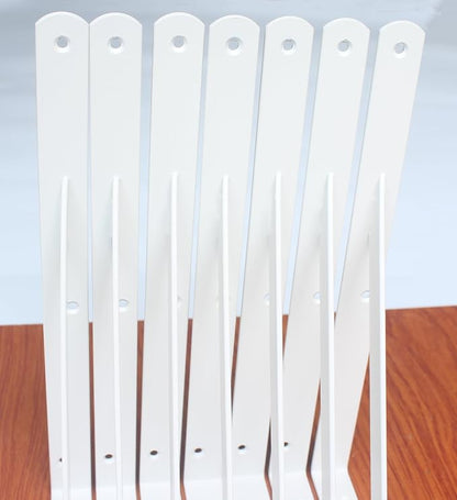 8 Pack L12 x H 8" White Heavy Duty Shelf Brackets - Image 6