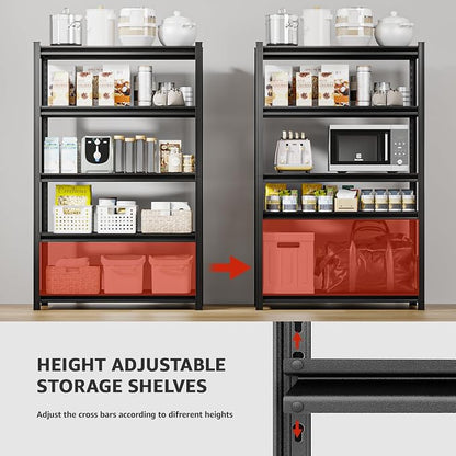72" H Metal Garage Storage Shelves, 5 Tier Adjustable Shelving Unit - Image 5