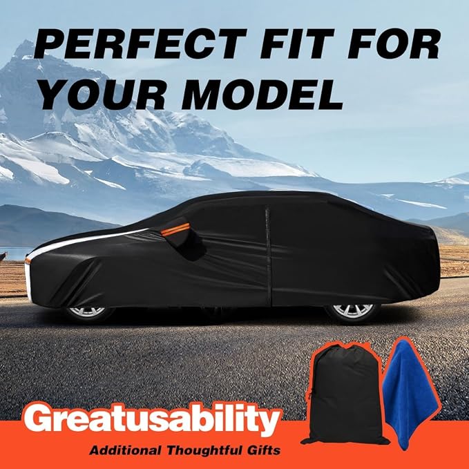 12-Layer Custom Fit Car Cover for Tesla Model X, Upgraded Waterproof - Image 7