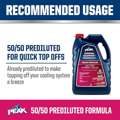 PEAK OET Extended Life Red/Pink 50/50 Prediluted Antifreeze/Coolant - Image 6