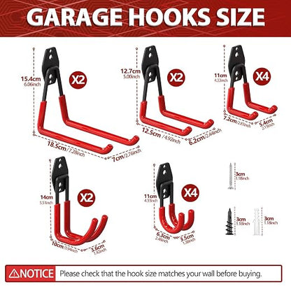 3-H Garage Wall Hooks 34 Pack, Garage Hooks Heavy Duty - Image 2