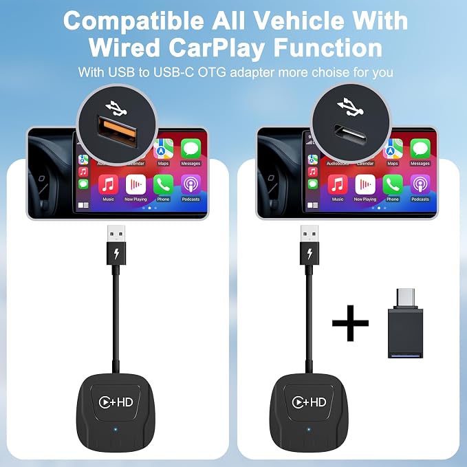 Wireless CarPlay Adapter for Apple, Plug and Play CarPlay Wireless Adapter - Image 8