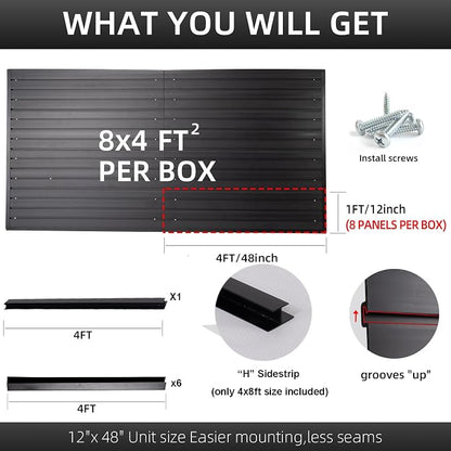 Slat Wall Paneling Garage Wall Organizer, Slat Board PVC Wall Panels Garage - Image 3