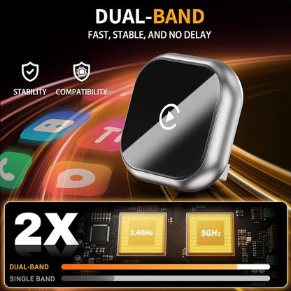 Wireless CarPlay and Android Auto Adapter, Mini Size Car Play Adapter, Plug and - Image 4
