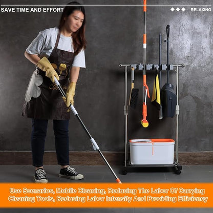 Stainless Steel Mop and Broom Holder - Image 3