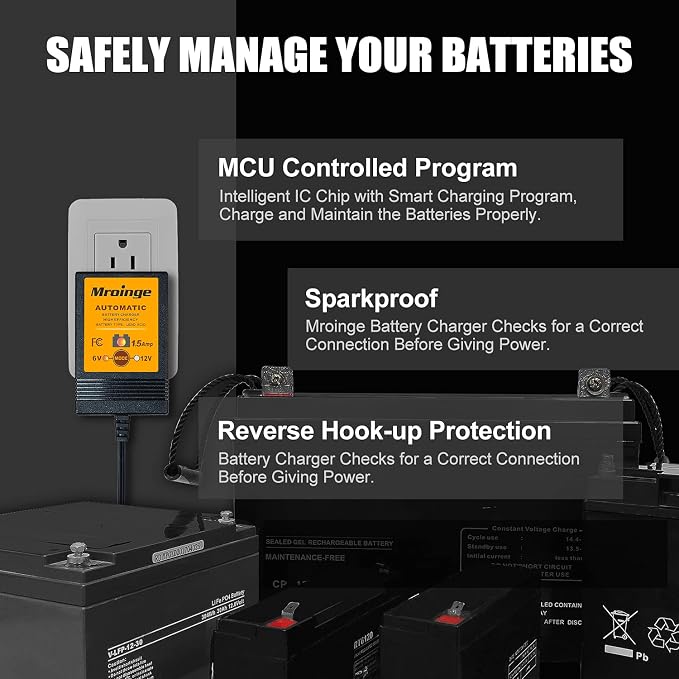 MBC015, 6V / 12V 1.5A Fully Automatic Trickle Battery Charger/Maintainer - Image 4