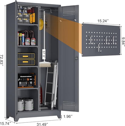 GREATMEET 72.8" H Metal Storage Cabinets - Image 3