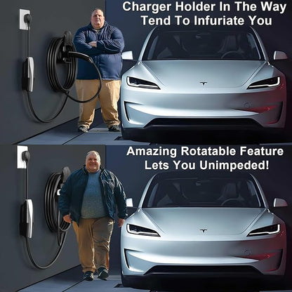 Tesla Charger Holder Wall Mount Tesla Charging Cable Organizer - Image 2