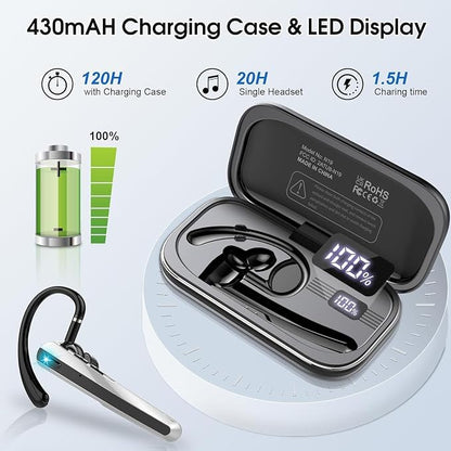 Bluetooth Headset V5.3, Wireless Earpiece - Image 5
