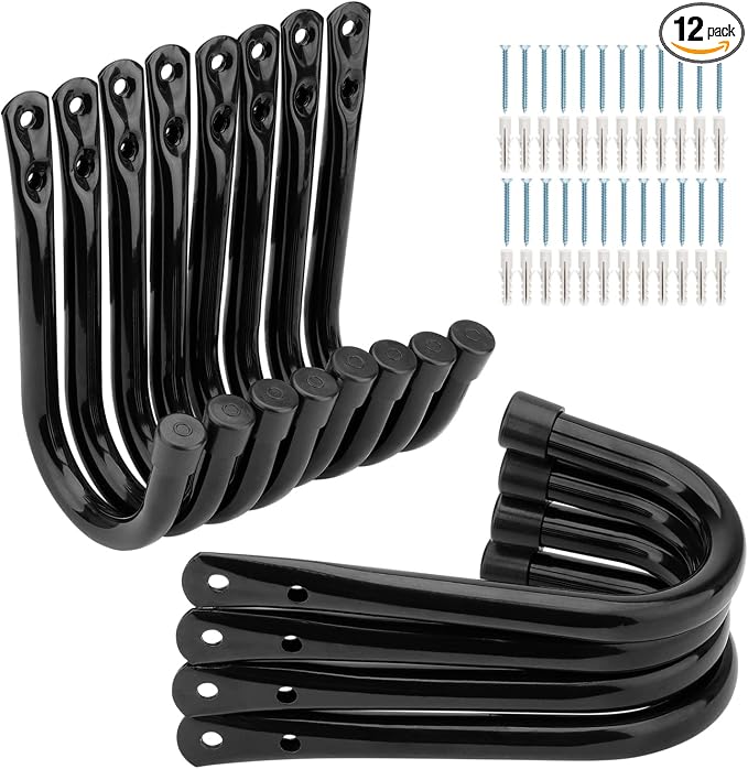 Garage Storage Hooks 3.5Inch Heavy Duty Wall Mounted Garage Utility Hooks 12 by Whrsinlor